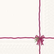 Салфетки 20бр Tiny Present Bow екрю